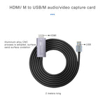 Z36 การ์ดจับภาพวิดีโอ HD HDMI ตัวผู้เป็น USB ตัวผู้ ความยาวสาย: 2m, HDMI เป็น USB