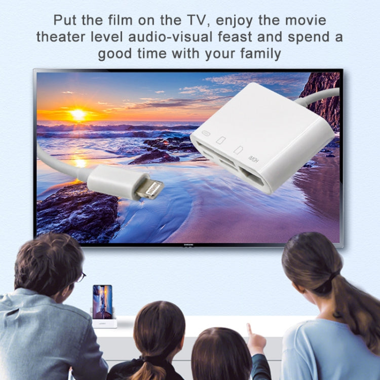 NK-103C ตัวแปลงอะแดปเตอร์มือถือมัลติฟังก์ชัน 4 ใน 1 8 พิน เป็น HDMI, NK-103C