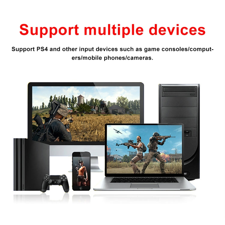 Z37 การ์ดจับภาพวิดีโอและเสียง HD HDMI ตัวเมีย + ไมโครโฟน เป็น HDMI ตัวเมีย + เสียง + USB พร้อมลูป, Z37