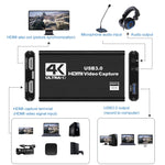 การ์ดจับภาพวิดีโอ HDMI HD 4K USB 3.0 แบบไม่ต้องติดตั้งไดรเวอร์