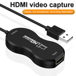 USB 2.0 เป็น HDMI จับภาพและบันทึกวิดีโอเกม HD แบบถ่ายทอดสด