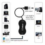 USB 2.0 เป็น HDMI จับภาพและบันทึกวิดีโอเกม HD แบบถ่ายทอดสด