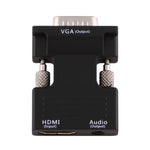 ตัวแปลง HDMI ตัวเมียเป็น VGA ตัวผู้พร้อมอะแดปเตอร์เสียงสำหรับโปรเจคเตอร์, จอมอนิเตอร์, ทีวี, HDMI เป็น VGA+เสียง