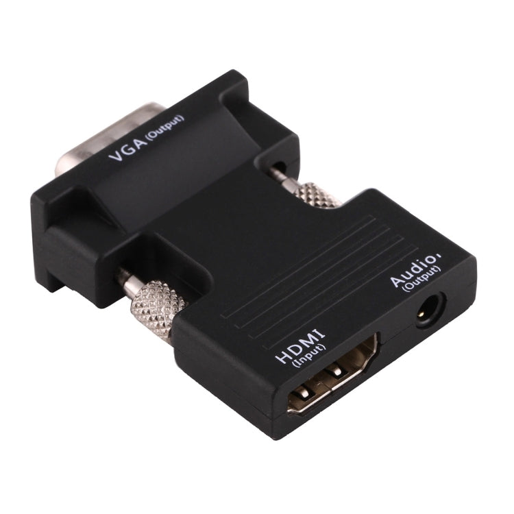 ตัวแปลง HDMI ตัวเมียเป็น VGA ตัวผู้พร้อมอะแดปเตอร์เสียงสำหรับโปรเจคเตอร์, จอมอนิเตอร์, ทีวี, HDMI เป็น VGA+เสียง
