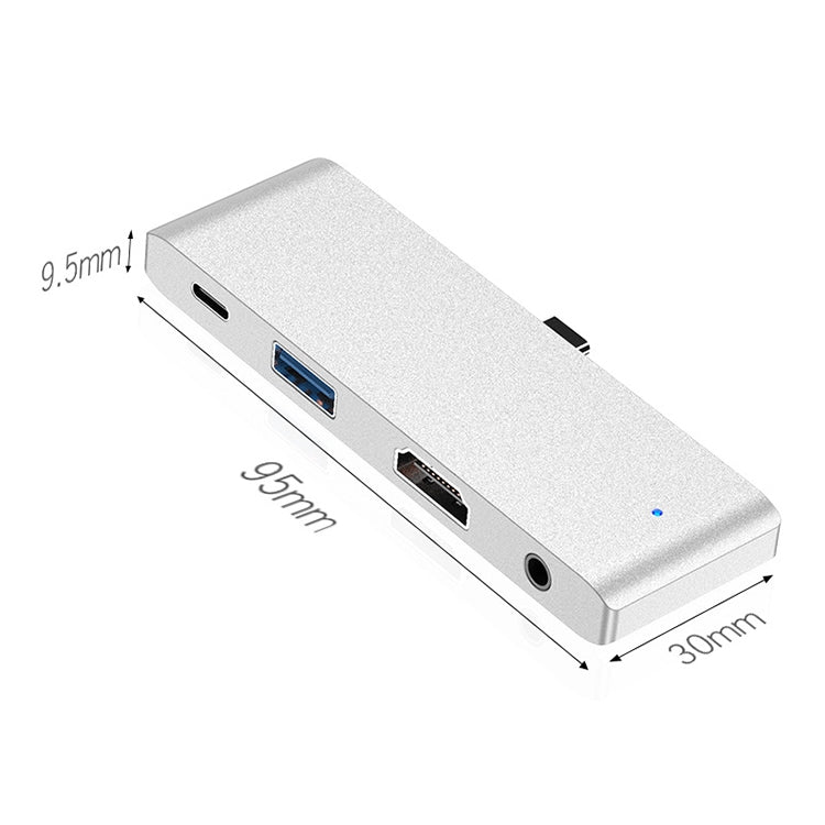 HW-TC29 HUB อะแดปเตอร์ขยายมัลติฟังก์ชัน 4 ใน 1 Type-C / USB-C สำหรับ iPad Pro