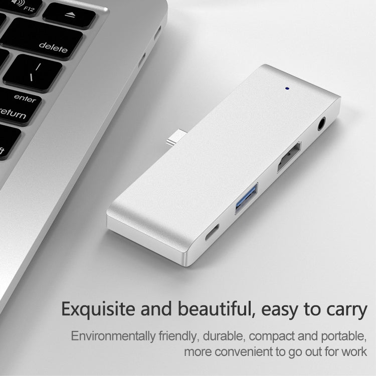 HW-TC29 HUB อะแดปเตอร์ขยายมัลติฟังก์ชัน 4 ใน 1 Type-C / USB-C สำหรับ iPad Pro
