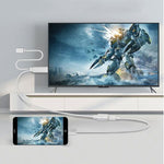 สายแปลง USB ตัวผู้ + USB 2.0 ตัวเมีย เป็น HDMI สำหรับโทรศัพท์ไปยัง HDTV