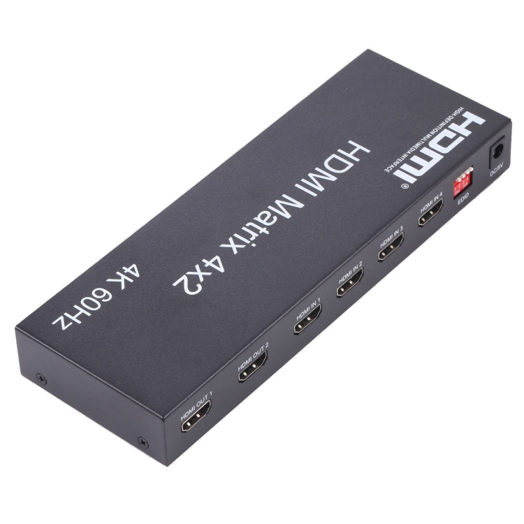 สวิตช์เมทริกซ์ / ตัวแยก HDMI 4x2 พร้อมรีโมทคอนโทรล รองรับ ARC / MHL / 4Kx2K / 3D, 4 พอร์ต HDMI เข้า, 2 พอร์ต HDMI ออก, รองรับ ARC / MHL / 4Kx2K / 3D