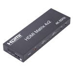 สวิตช์เมทริกซ์ / ตัวแยก HDMI 4x2 พร้อมรีโมทคอนโทรล รองรับ ARC / MHL / 4Kx2K / 3D, 4 พอร์ต HDMI เข้า, 2 พอร์ต HDMI ออก, รองรับ ARC / MHL / 4Kx2K / 3D