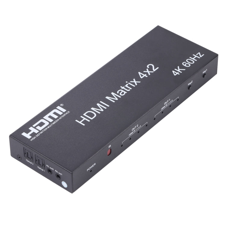 สวิตช์เมทริกซ์ / ตัวแยก HDMI 4x2 พร้อมรีโมทคอนโทรล รองรับ ARC / MHL / 4Kx2K / 3D, 4 พอร์ต HDMI เข้า, 2 พอร์ต HDMI ออก, รองรับ ARC / MHL / 4Kx2K / 3D