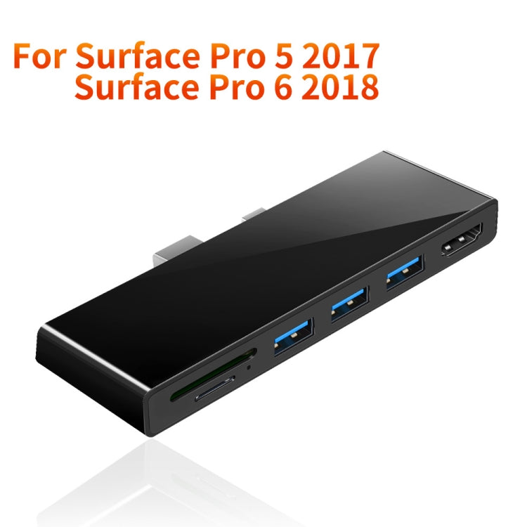 ROCKETEK SK-S5H HUB อ่านการ์ดหน่วยความจำ 3 x USB 3.0 + HDMI + SD / TF พร้อมอะแดปเตอร์ HDMI 4K, SK-S5H