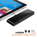 ROCKETEK SK-S5H HUB อ่านการ์ดหน่วยความจำ 3 x USB 3.0 + HDMI + SD / TF พร้อมอะแดปเตอร์ HDMI 4K, SK-S5H