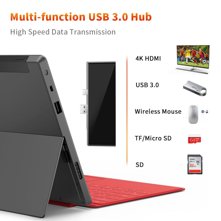 ROCKETEK SK-S5H HUB อ่านการ์ดหน่วยความจำ 3 x USB 3.0 + HDMI + SD / TF พร้อมอะแดปเตอร์ HDMI 4K, SK-S5H