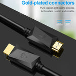 สาย HDMI ROCKETEK HDMI01Y-2 HDMI 2.0 4K 30Hz 3D ตัวเชื่อมต่อชุบทอง สำหรับอุปกรณ์ HDMI ทุกชนิด, ความยาว 2 เมตร