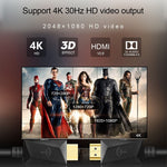 สาย HDMI ROCKETEK HDMI01Y-2 HDMI 2.0 4K 30Hz 3D ตัวเชื่อมต่อชุบทอง สำหรับอุปกรณ์ HDMI ทุกชนิด, ความยาว 2 เมตร