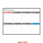 Magnetic Weekly Plan Refrigerator Magnet PET Magnetic Soft Whiteboard, Size: 29.7cm x 42cm, Weekly Plan