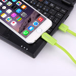 HAWEEL สายชาร์จและซิงค์ข้อมูล 2 ใน 1 ความยาว 1 เมตร Micro USB & 8 พิน เป็น USB, สาย 2 ใน 1 มีสองหัวต่อ
