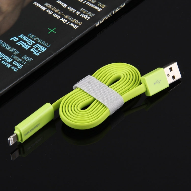 HAWEEL สายชาร์จและซิงค์ข้อมูล 2 ใน 1 ความยาว 1 เมตร Micro USB & 8 พิน เป็น USB, สาย 2 ใน 1 มีสองหัวต่อ