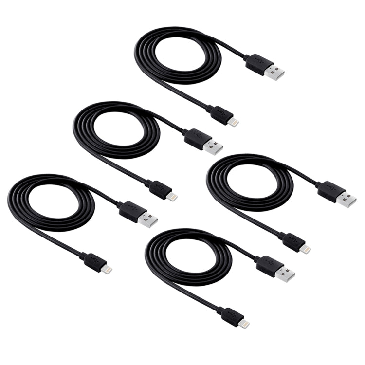 ชุดสายชาร์จและซิงค์ข้อมูล HAWEEL 1 เมตร ความเร็วสูง 8 พิน เป็น USB จำนวน 5 ชิ้น สำหรับ iPhone, iPad