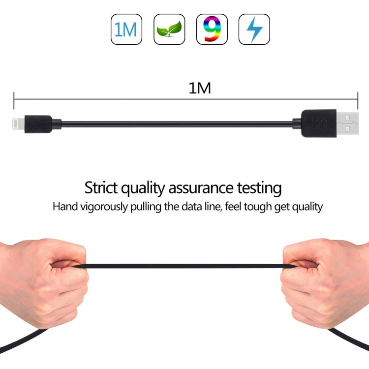 ชุดสายชาร์จและซิงค์ข้อมูล HAWEEL 1 เมตร ความเร็วสูง 8 พิน เป็น USB จำนวน 5 ชิ้น สำหรับ iPhone, iPad