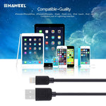 ชุดสายชาร์จและซิงค์ข้อมูล HAWEEL 1 เมตร ความเร็วสูง 8 พิน เป็น USB จำนวน 5 ชิ้น สำหรับ iPhone, iPad