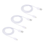ชุดสายชาร์จและซิงค์ HAWEEL 3 ชิ้น ความยาว 1 เมตร ความเร็วสูง 8 พิน เป็น USB สำหรับ iPhone, iPad 3 ชิ้น