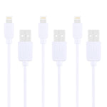 ชุดสายชาร์จและซิงค์ HAWEEL 3 ชิ้น ความยาว 1 เมตร ความเร็วสูง 8 พิน เป็น USB สำหรับ iPhone, iPad 3 ชิ้น