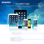 ชุดสายชาร์จและซิงค์ HAWEEL 3 ชิ้น ความยาว 1 เมตร ความเร็วสูง 8 พิน เป็น USB สำหรับ iPhone, iPad 3 ชิ้น