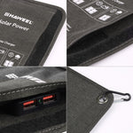 เครื่องชาร์จแผงโซลาร์เซลล์พับได้ 28W HAWEEL พร้อมพอร์ต USB คู่ 5V 3A สูงสุด, แผง 28W (B)