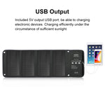 เครื่องชาร์จแผงโซลาร์เซลล์พับได้ 28W HAWEEL พร้อมพอร์ต USB คู่ 5V 3A สูงสุด, แผง 28W (B)