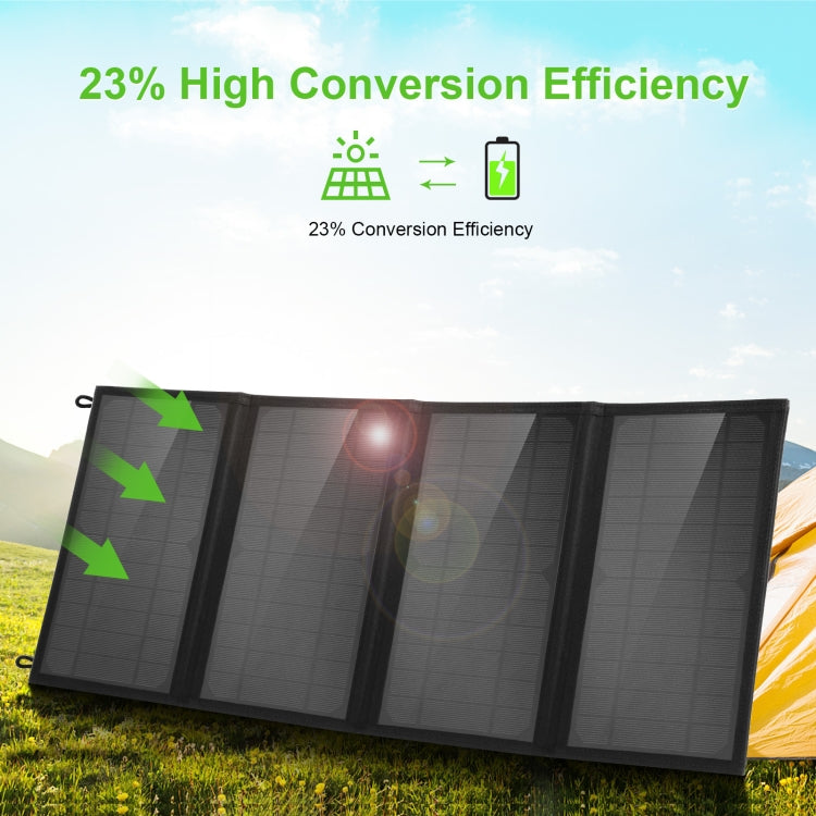 HAWEEL กระเป๋าชาร์จพลังงานแสงอาทิตย์แบบพับได้ 24W 4 แผง พร้อมพอร์ต USB คู่ 5V / 3.1A สูงสุด รองรับ QC3.0 และ AFC, 24W 4 แผง