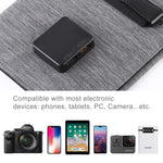 HAWEEL แผงโซลาร์เซลล์แบบพับได้ 3 พับ 21W บางพิเศษ พร้อมพอร์ต USB คู่ 5V / 3A รองรับ QC3.0 และ AFC