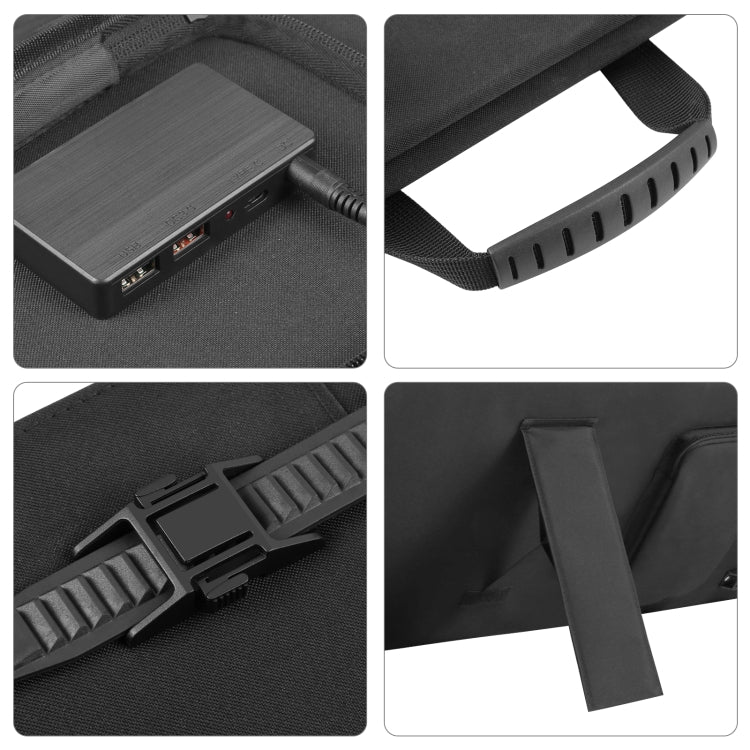 HAWEEL กระเป๋าชาร์จพลังงานแสงอาทิตย์แบบพับได้ 60W สำหรับเดินทาง