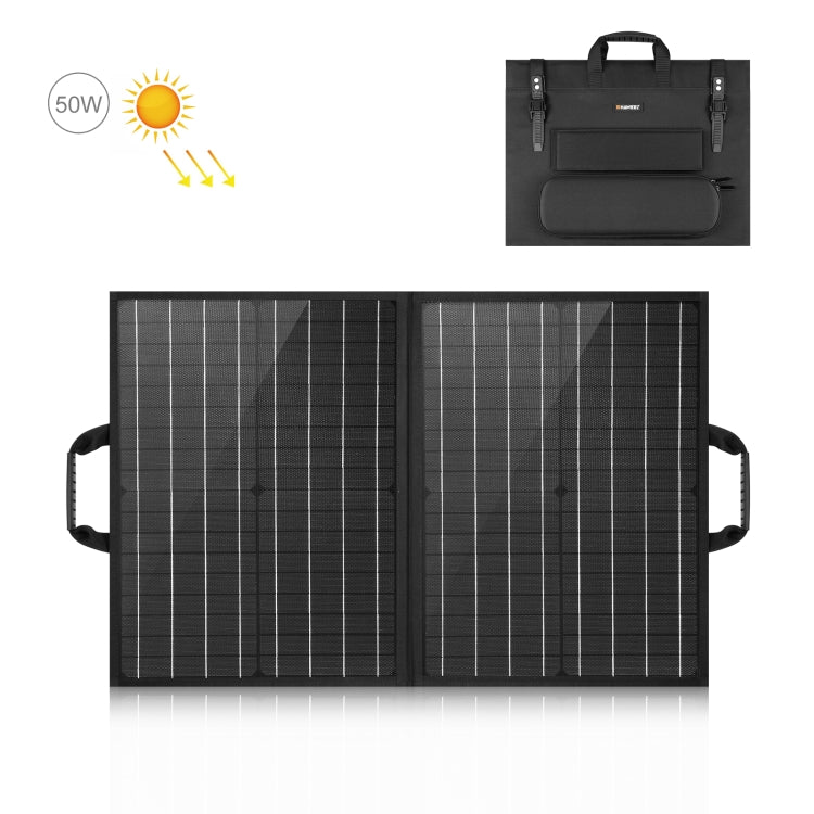 HAWEEL กระเป๋าชาร์จพลังงานแสงอาทิตย์แบบพับได้ 50W สำหรับเดินทาง