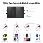 HAWEEL กระเป๋าชาร์จพลังงานแสงอาทิตย์แบบพับได้ 50W สำหรับเดินทาง