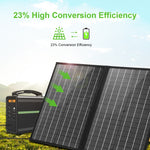 HAWEEL กระเป๋าชาร์จพลังงานแสงอาทิตย์แบบพับได้ 50W สำหรับเดินทาง