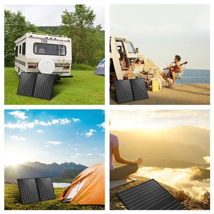 HAWEEL กระเป๋าชาร์จพลังงานแสงอาทิตย์แบบพับได้ 50W สำหรับเดินทาง