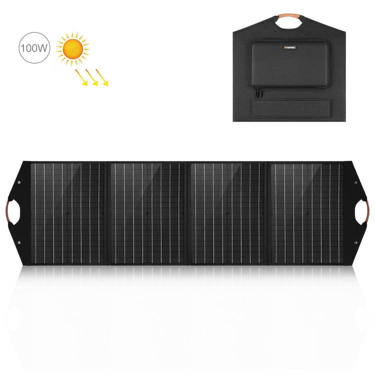 HAWEEL กระเป๋าชาร์จพลังงานแสงอาทิตย์แบบพับได้ 100W สำหรับเดินทาง