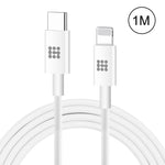 สายชาร์จเร็ว HAWEEL 25W 3A USB-C / Type-C เป็น 8 พิน สำหรับ iPhone, iPad ความยาวสาย 1 เมตร Type-C เป็น 8 พิน 1 เมตร