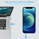 สายชาร์จเร็ว HAWEEL 25W 3A USB-C / Type-C เป็น 8 พิน สำหรับ iPhone, iPad ความยาวสาย 2 เมตร Type-C เป็น 8 พิน 2 เมตร