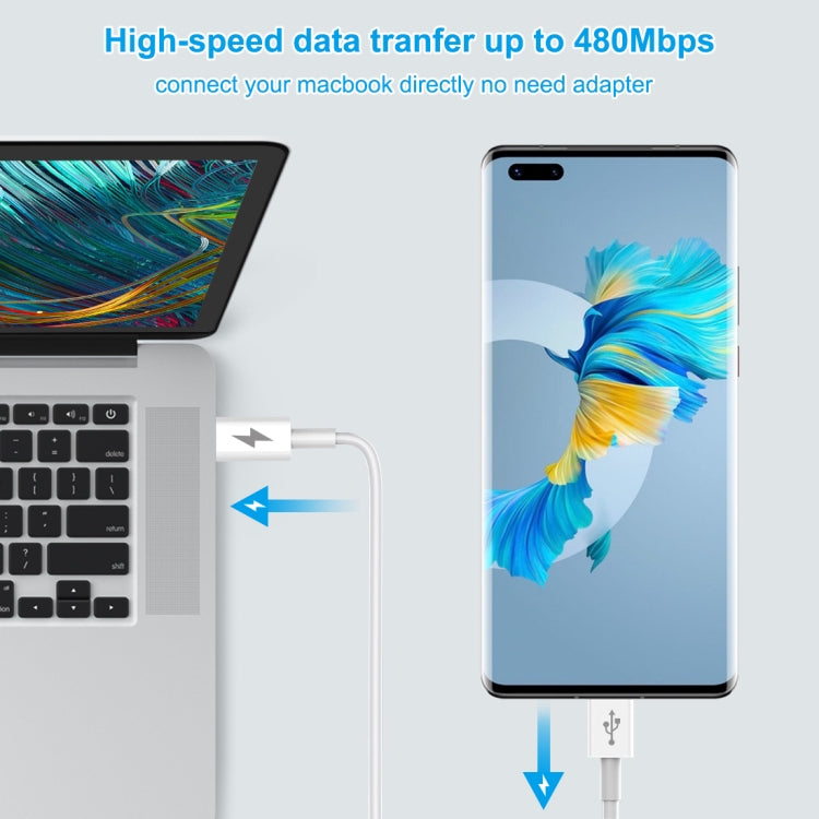 สายชาร์จข้อมูล HAWEEL 25W 3A Type-C / USB-C เป็น Type-C / USB-C PD ชาร์จเร็ว ความยาว 2 เมตร, Type-C เป็น Type-C 2 เมตร