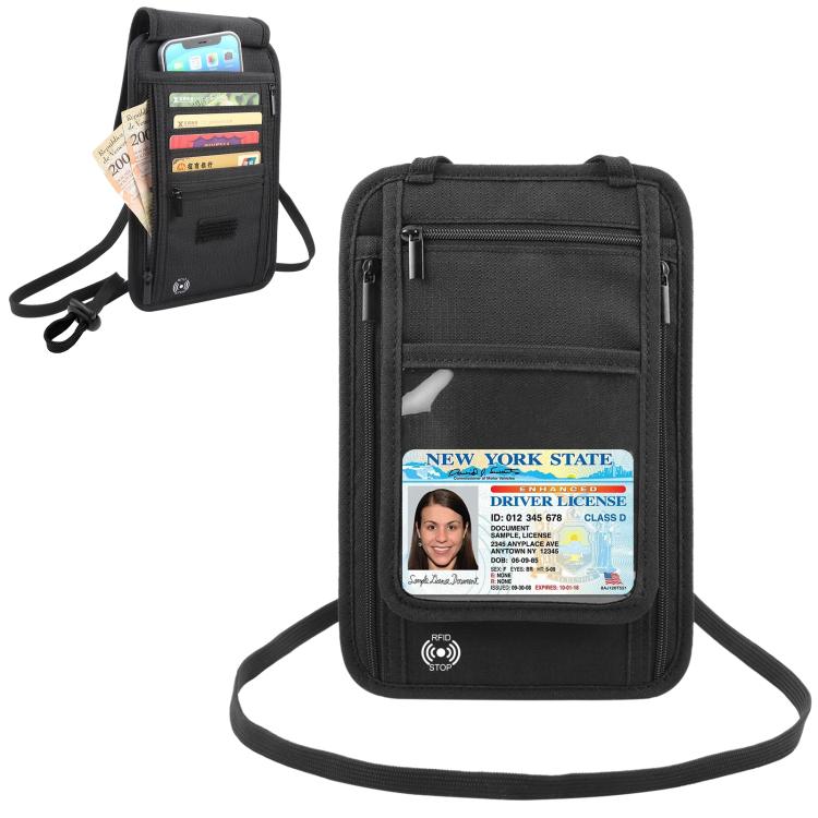 HAWEEL Neck Passport Wallet Bag Document Organizer Credit Cards Case Bag, Neck Pouch