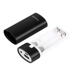 กล่องเปล่าสำหรับแบตเตอรี่ DIY HAWEEL 2x 18650 (ไม่รวมแบตเตอรี่) ความจุ 5600mAh พร้อมพอร์ต USB และไฟแสดงสถานะ DIY 2 แบตเตอรี่ (สีดำ), DIY 2 แบตเตอรี่ (สีขาว)