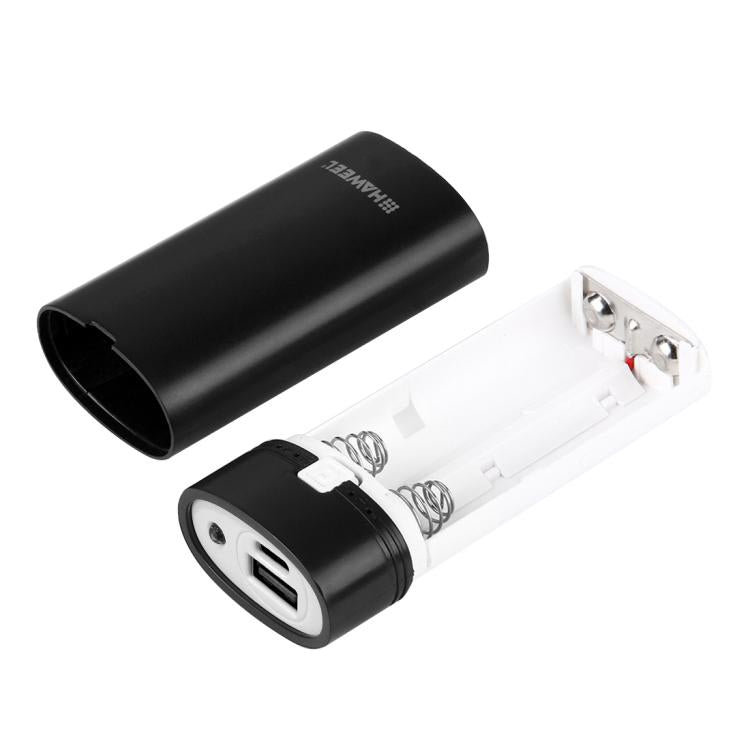 กล่องเปล่าสำหรับแบตเตอรี่ DIY HAWEEL 2x 18650 (ไม่รวมแบตเตอรี่) ความจุ 5600mAh พร้อมพอร์ต USB และไฟแสดงสถานะ DIY 2 แบตเตอรี่ (สีดำ), DIY 2 แบตเตอรี่ (สีขาว)