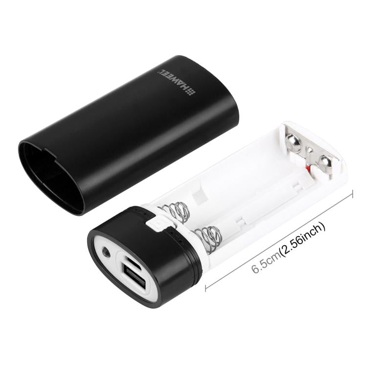 กล่องเปล่าสำหรับแบตเตอรี่ DIY HAWEEL 2x 18650 (ไม่รวมแบตเตอรี่) ความจุ 5600mAh พร้อมพอร์ต USB และไฟแสดงสถานะ DIY 2 แบตเตอรี่ (สีดำ), DIY 2 แบตเตอรี่ (สีขาว)