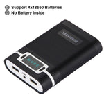 กล่องเปล่าสำหรับแบตเตอรี่ DIY HAWEEL 4 x 18650 (ไม่รวมแบตเตอรี่) ความจุ 10000mAh พร้อมพอร์ต USB 2 ช่องและหน้าจอแสดงผล สำหรับ iPhone, Galaxy, Sony, HTC, Google, Huawei, Xiaomi, Lenovo และสมาร์ทโฟนอื่นๆ DIY 4 x 18650 10000mAh แบตเตอรี่ (US)