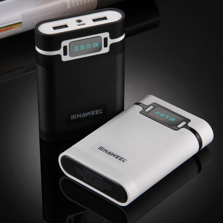 กล่องเปล่าสำหรับแบตเตอรี่ DIY HAWEEL 4 x 18650 (ไม่รวมแบตเตอรี่) ความจุ 10000mAh พร้อมพอร์ต USB 2 ช่องและหน้าจอแสดงผล สำหรับ iPhone, Galaxy, Sony, HTC, Google, Huawei, Xiaomi, Lenovo และสมาร์ทโฟนอื่นๆ DIY 4 x 18650 10000mAh แบตเตอรี่ (US)