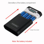 กล่องเปล่าสำหรับแบตเตอรี่ DIY HAWEEL 4 x 18650 (ไม่รวมแบตเตอรี่) ความจุ 10000mAh พร้อมพอร์ต USB 2 ช่องและหน้าจอแสดงผล สำหรับ iPhone, Galaxy, Sony, HTC, Google, Huawei, Xiaomi, Lenovo และสมาร์ทโฟนอื่นๆ DIY 4 x 18650 10000mAh แบตเตอรี่ (US)