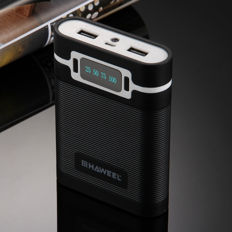 กล่องเปล่าสำหรับแบตเตอรี่ DIY HAWEEL 4 x 18650 (ไม่รวมแบตเตอรี่) ความจุ 10000mAh พร้อมพอร์ต USB 2 ช่องและหน้าจอแสดงผล สำหรับ iPhone, Galaxy, Sony, HTC, Google, Huawei, Xiaomi, Lenovo และสมาร์ทโฟนอื่นๆ DIY 4 x 18650 10000mAh แบตเตอรี่ (US)