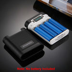 กล่องเปล่าสำหรับแบตเตอรี่ DIY HAWEEL 4 x 18650 (ไม่รวมแบตเตอรี่) ความจุ 10000mAh พร้อมพอร์ต USB 2 ช่องและหน้าจอแสดงผล สำหรับ iPhone, Galaxy, Sony, HTC, Google, Huawei, Xiaomi, Lenovo และสมาร์ทโฟนอื่นๆ DIY 4 x 18650 10000mAh แบตเตอรี่ (US)